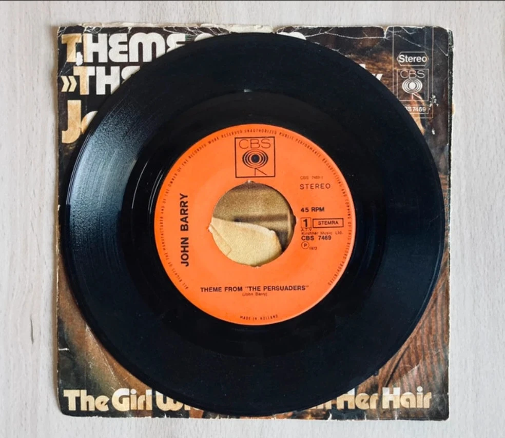 45RPM vinyl record John Barry theme The Persuaders (Friendly Spies). – photo 2